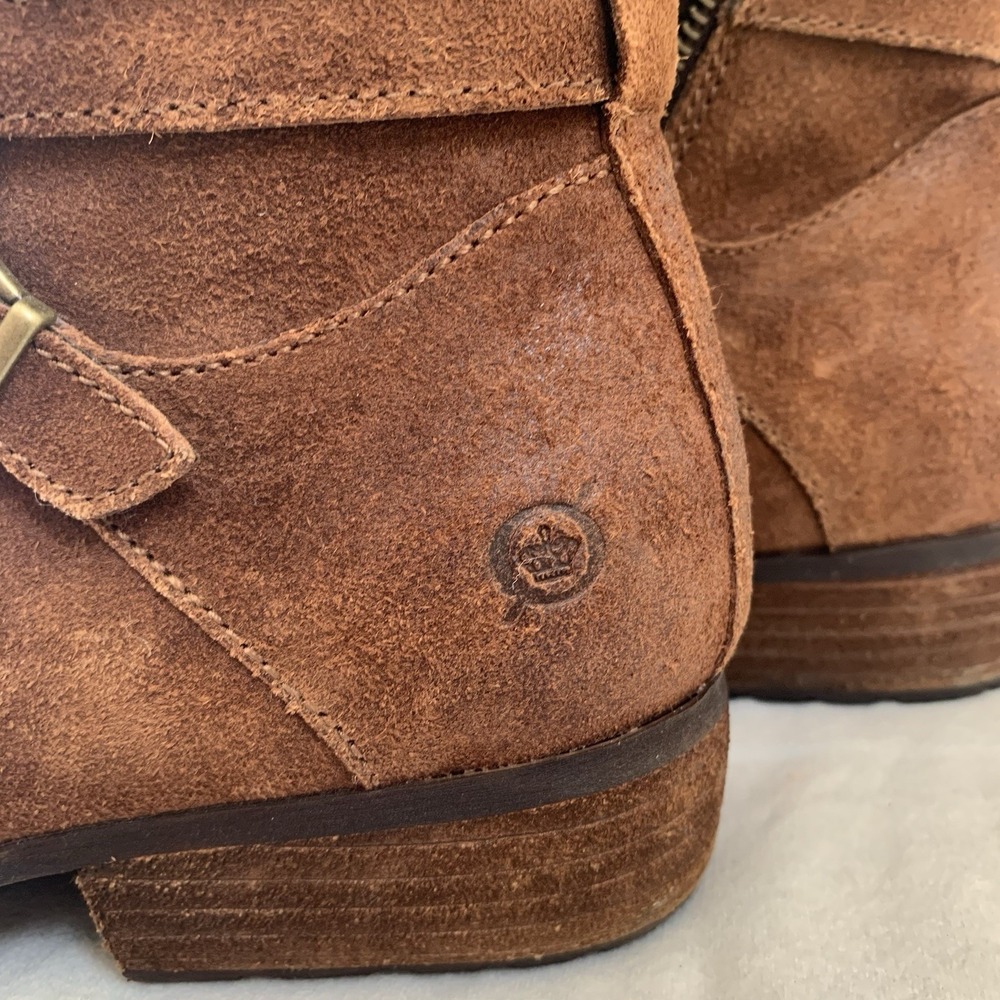 BORN FAYWOOD RUST -Tobacco Distressed Oil Rub SUEDE Ankle Boot SZ- 8.5M Brown - Picture 13 of 16